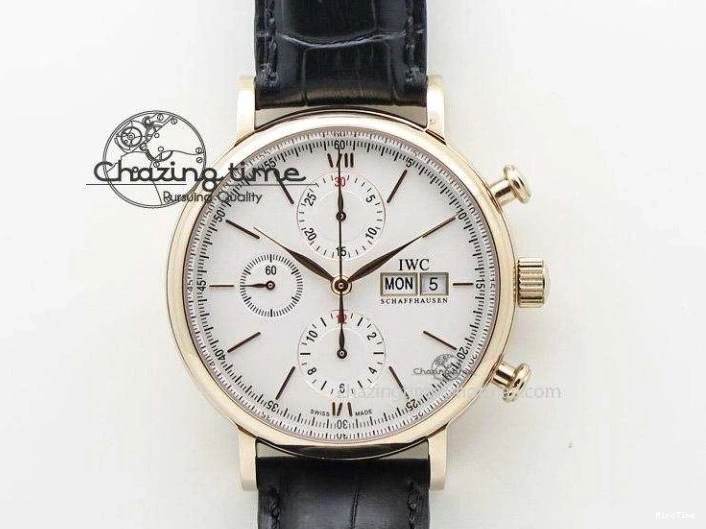 MIROTIME 1218 Portofino IW356501 SS V3 MK 1:1 Best Edition Blue Dial On SS Mesh Bracelet MIYOTA Timeless 7194